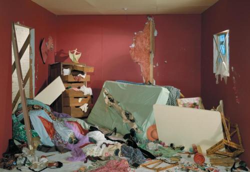 The destroyed room